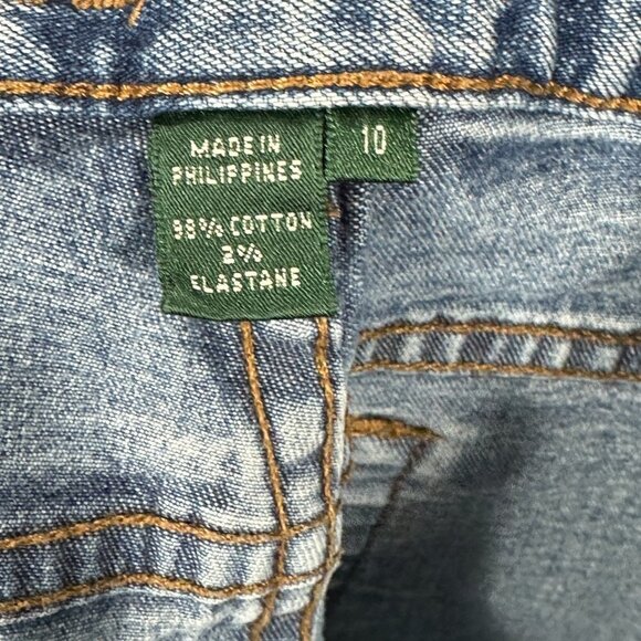 Lauren Jeans Co Ralph Lauren Womens 10 Cotton Stretch Straight Leg Pockets Logo - Picture 9 of 9